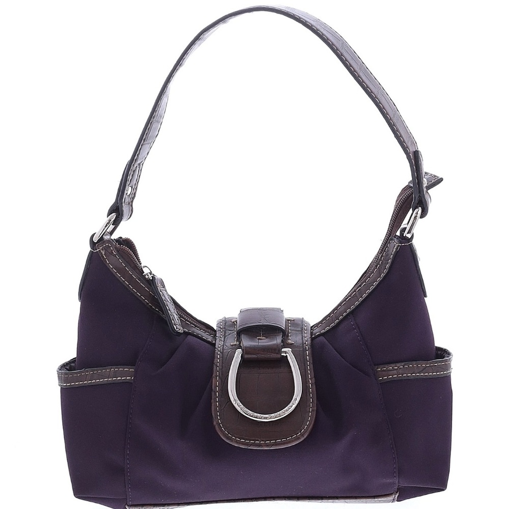 American Living Purple Shoulder Bag with Silver Hardware